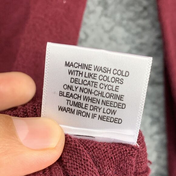 Nollie Oxblood Womens Cardigan Sweater Size Small Pockets Red Studded Stretch - Picture 9 of 13